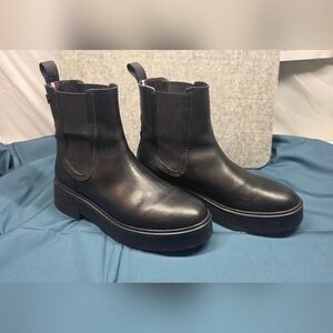 Black Leather Ankle Boots